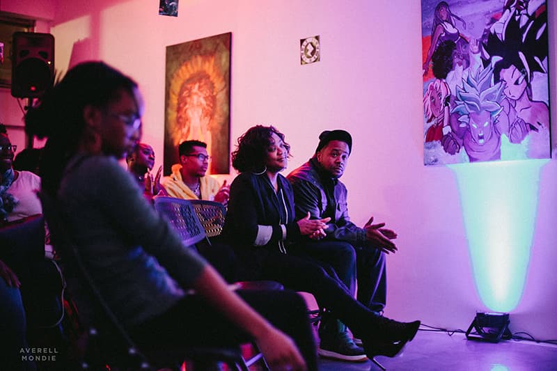 People at an art gallery