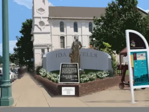 Ida B Wells Statue and Plaza